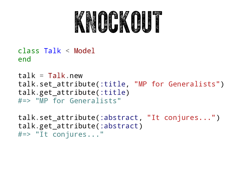 Knockout: Application View